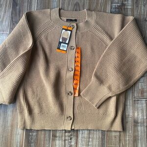 Women’s Banana Republic Beige Cardigan Sweater crewneck button front
